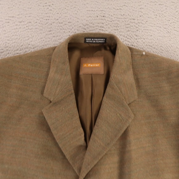 Marled Jacket XL Green Brown Melange Hopsack Patch Pockets Blazer 46S NEW $175 - Picture 2 of 14